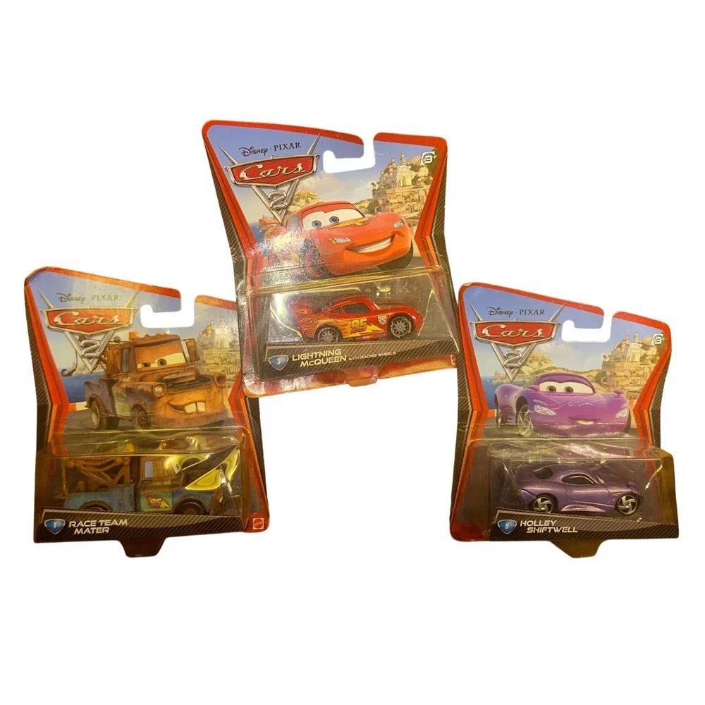 Disney‎ Pixar Cars 2 Mattel Diecast Lot of 3 McQueen Mater Holley 2010 racing
